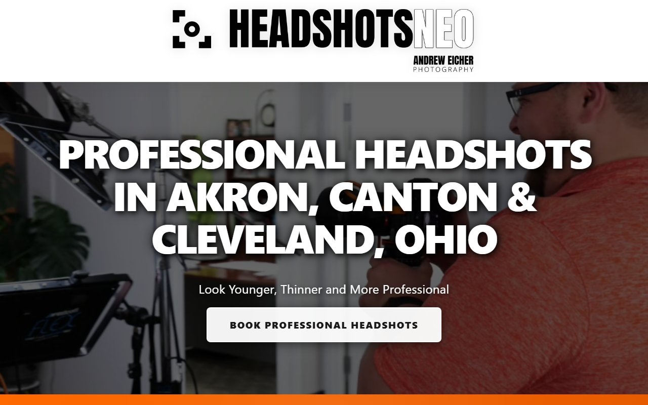 Headshots NEO website screenshot